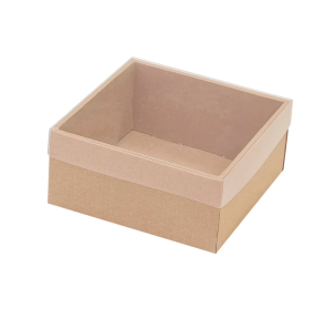 Microcorrugated cardboard box with window