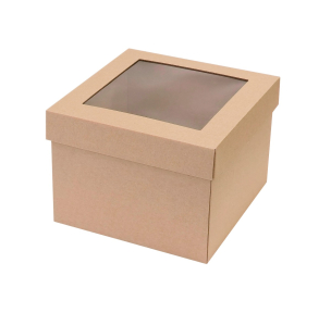 Microcorrugated cardboard box with window