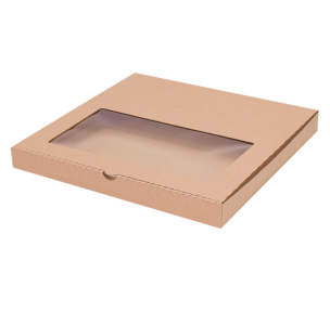 Microcorrugated cardboard box with window