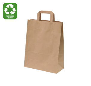 Brown paper bags with flat handles