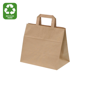 Brown paper bags with flat handles