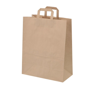 Brown paper bags with flat handles 32 x 17 x 43 cm