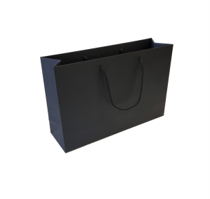 Black paper bags with fabric handles