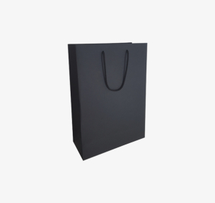 Black paper bags with fabric handles