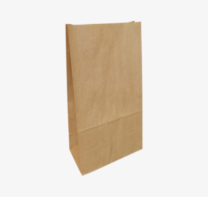 Brown paper block bottom bag 