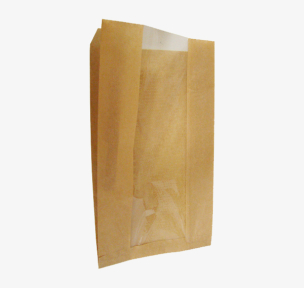 Paper sack with window