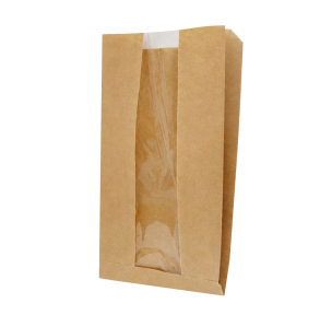 Paper sack with window