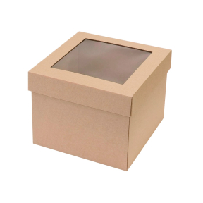 Microcorrugated cardboard box with window