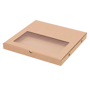 Microcorrugated cardboard box with window