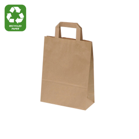 Brown paper bags with flat handles