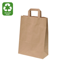 Brown paper bags with flat handles