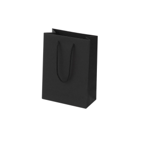 Black paper bags with fabric handles