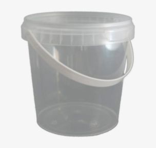 Plastic bucket with handle