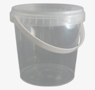 Plastic bucket with handle