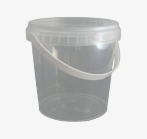 Plastic bucket with handle