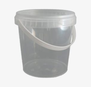 Plastic bucket with handle