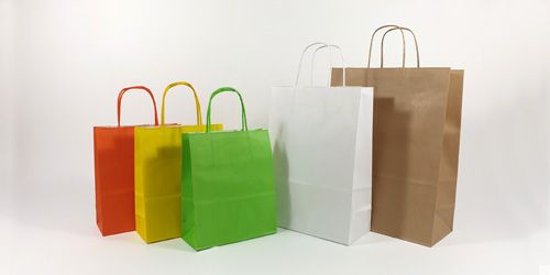 KRAFT paper bags with twisted handles